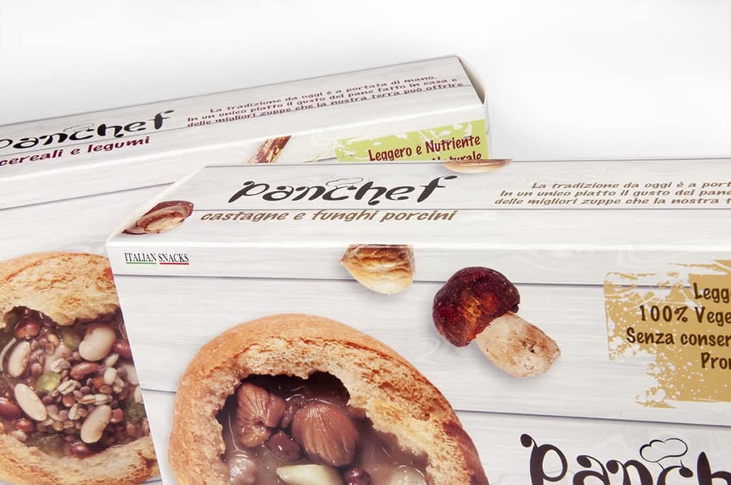 Dettaglio del packaigng realizzato da Cristino Snaks su Packly