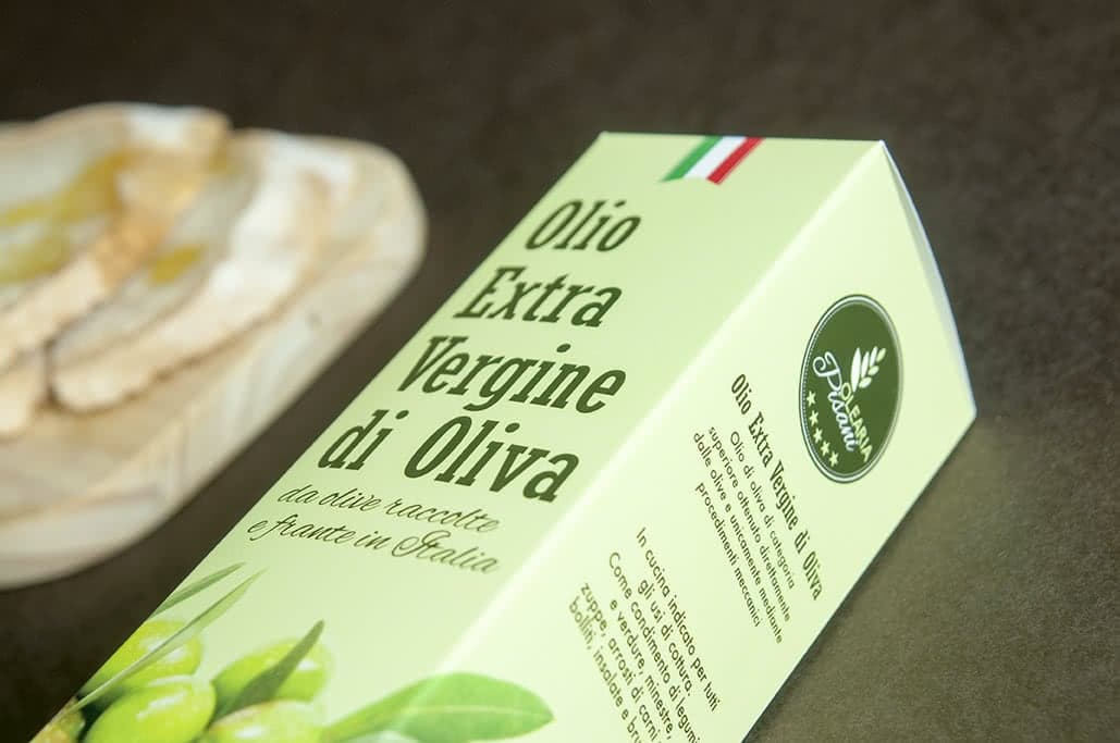 packaging bottiglia olio
