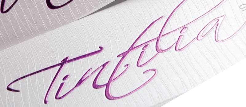 hot foil stamping example