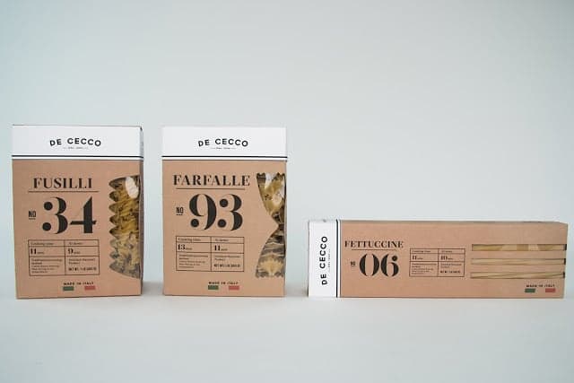 farfalle packaging