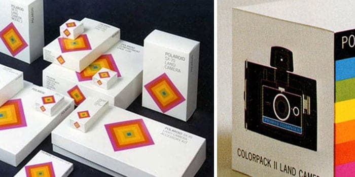 Scatola Packaging Vintage Polaroid