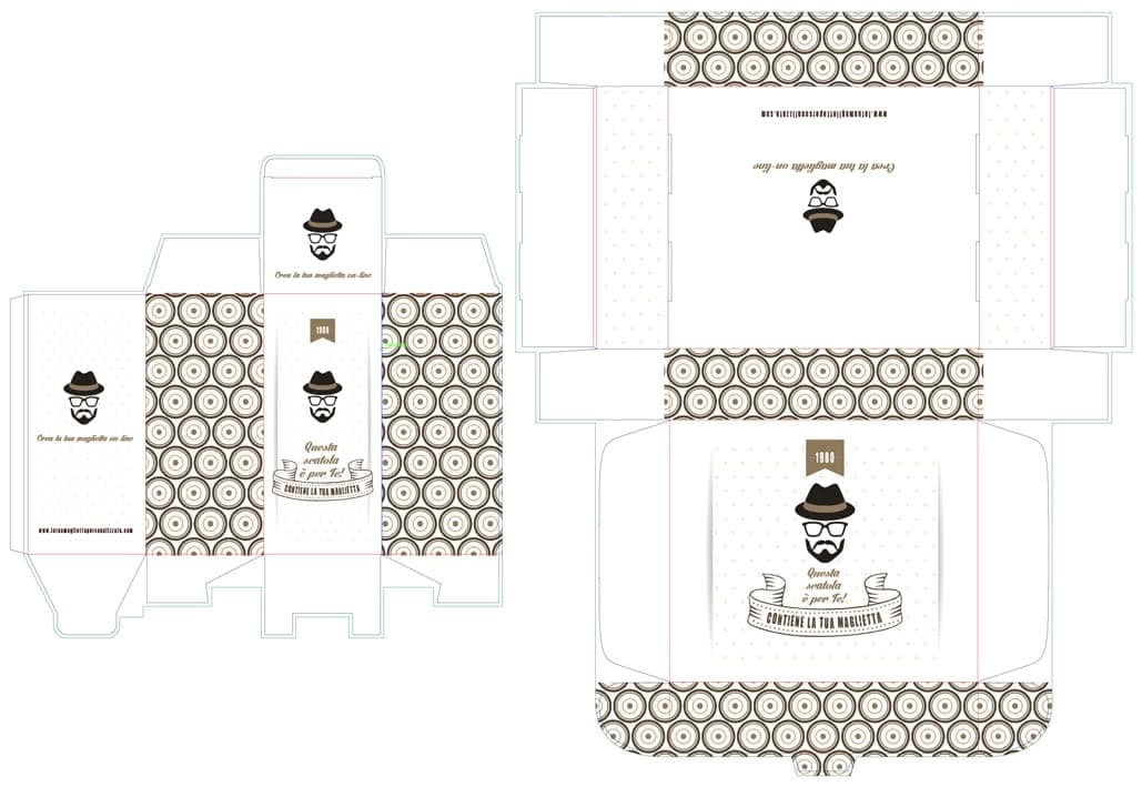 fustella scatola packaging per maglietta