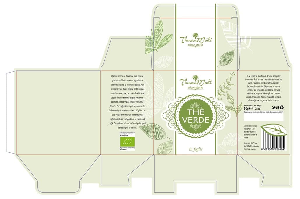 die-cut tea packaging