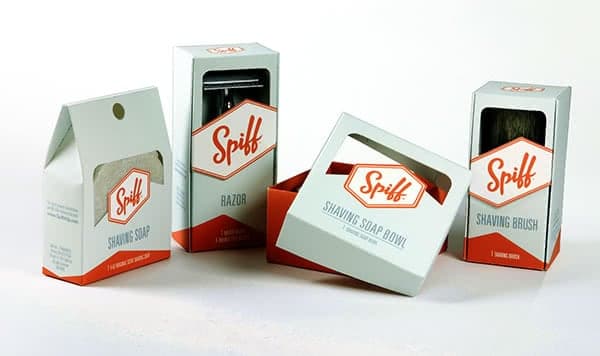 scatola rétro prodotti da barba