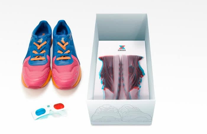 cross 3d sneaker packaging