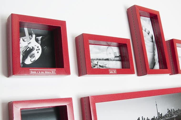 cornici personalizzate pelle simulata