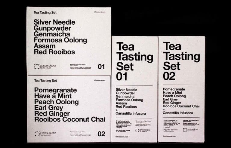 Numbered tea boxes