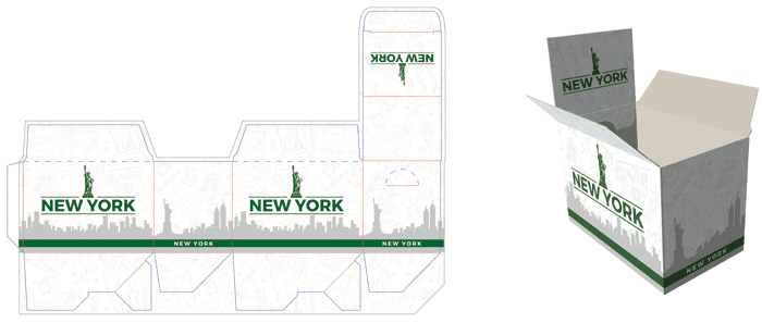display box diecut template
