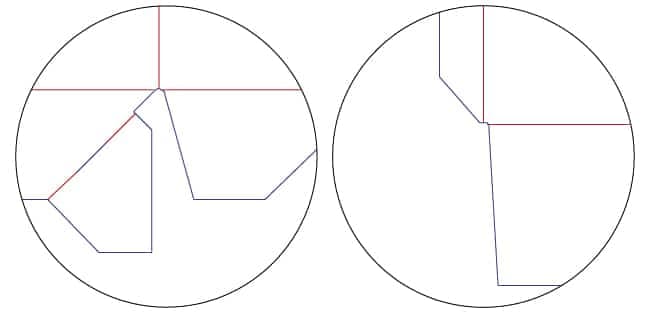 particolari tracciato fustella scatola con fondo automatico