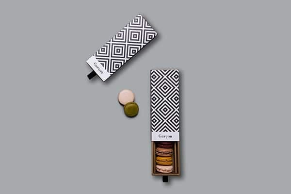 Patterns in Macaron Packaging