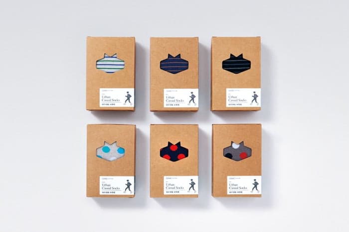 Sock packaging with windows