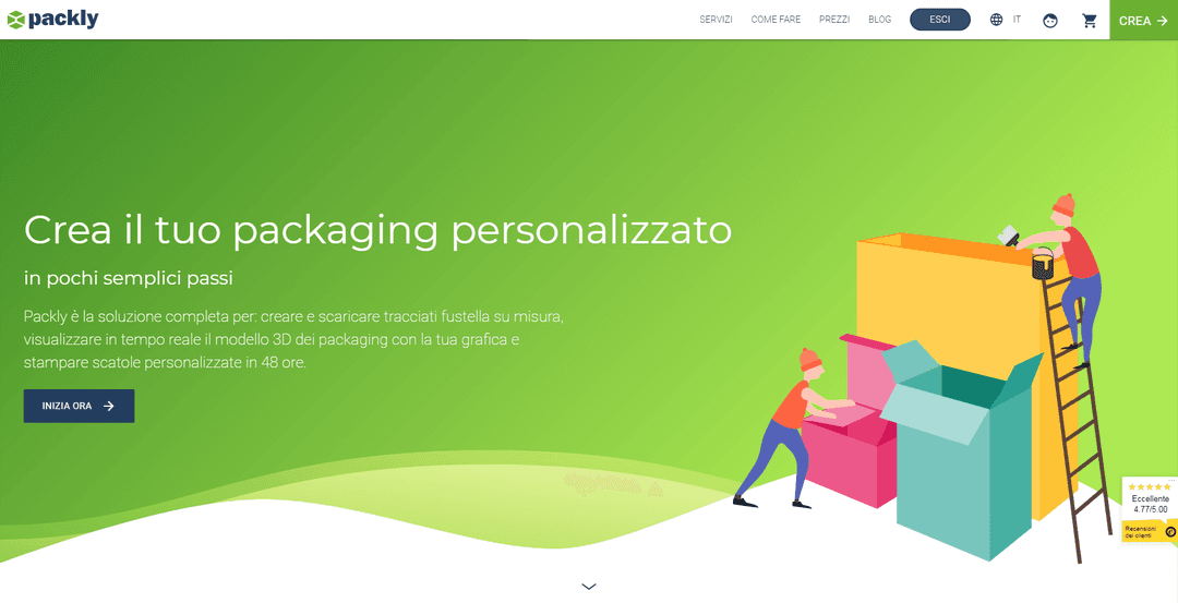 packly nuova interfaccia