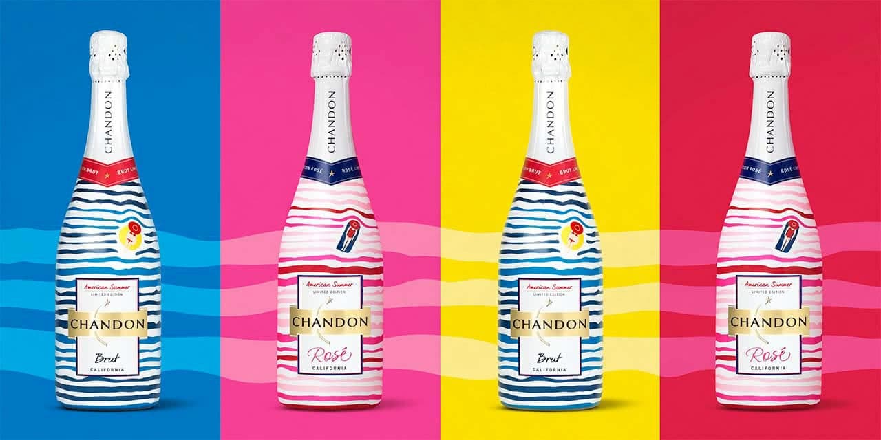 bottiglie chandon design packaging estivi