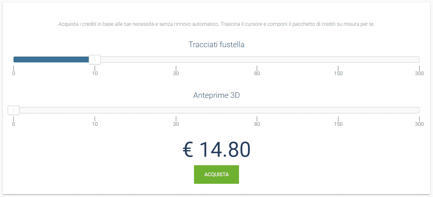 servizi a consumo crediti packly