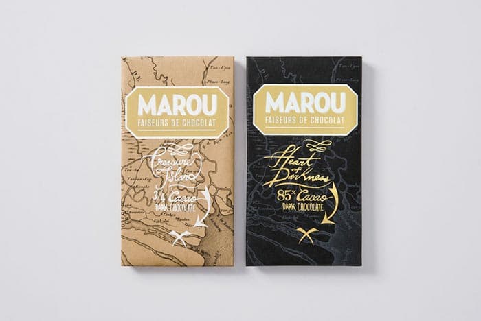 bespoke chocolate bar trasure map design