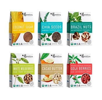 Packaging  in cartone di superfood: bacche e noci 