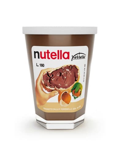 Confezione di vetro Nutella con tappo bianco