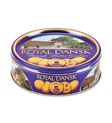 Scatola di latta di biscotti danesi