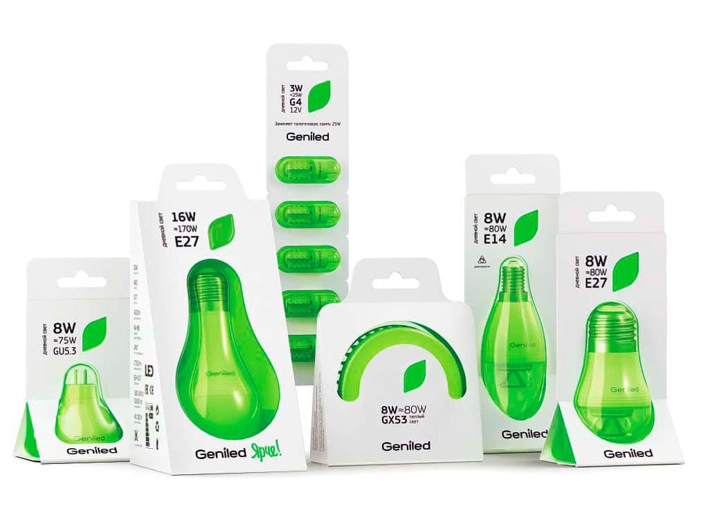 Packaging per lampadine smart Geniled