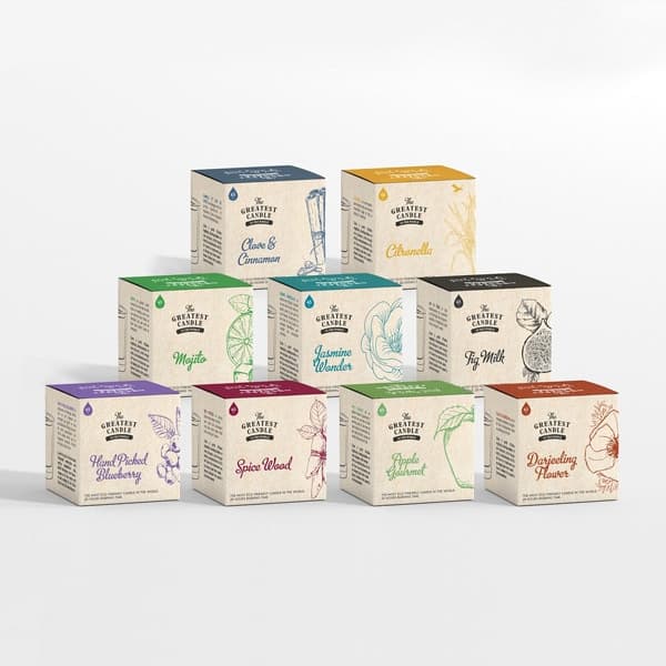Scatola astuccio per candele personalizzate