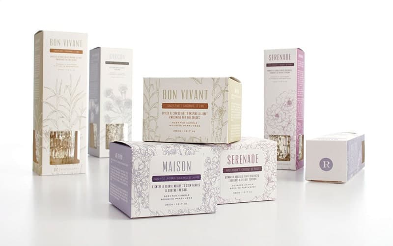 Tuck end box for scented candles