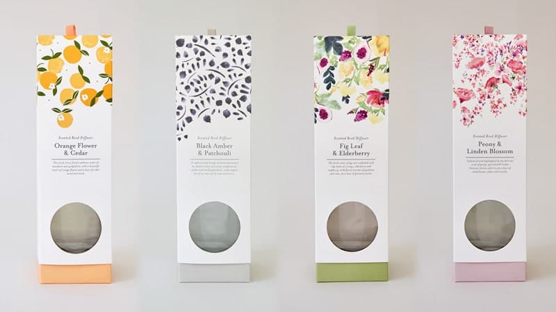 Windowed pull out box for perfumed sticks