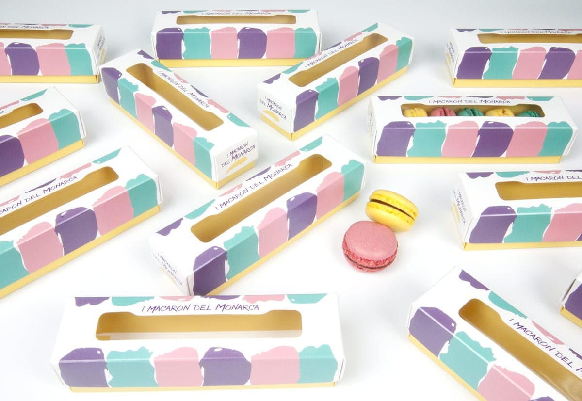 customized box for macarons layout