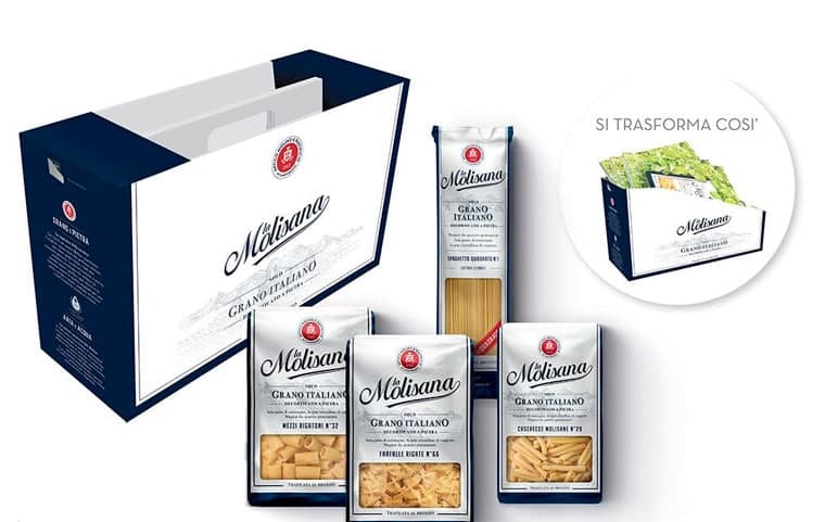 Pack di pasta comodamente impilabile