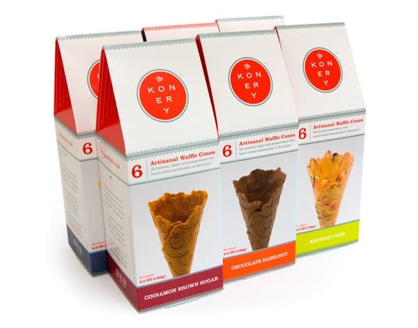 Scatole a soffietto parziale per coni gelato