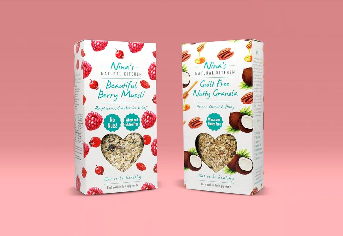 cover Ninas gluten free granola windowed box