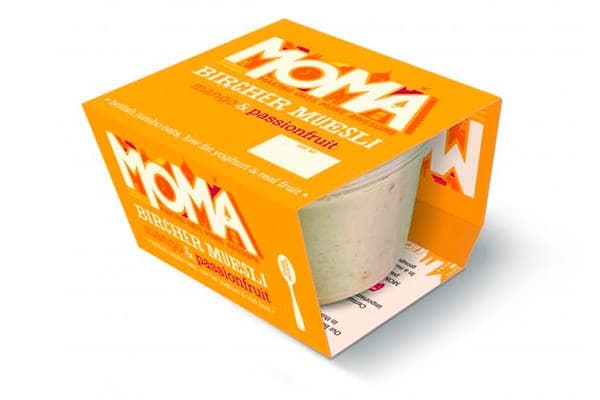 Cardboard sleeve for single granola portion
