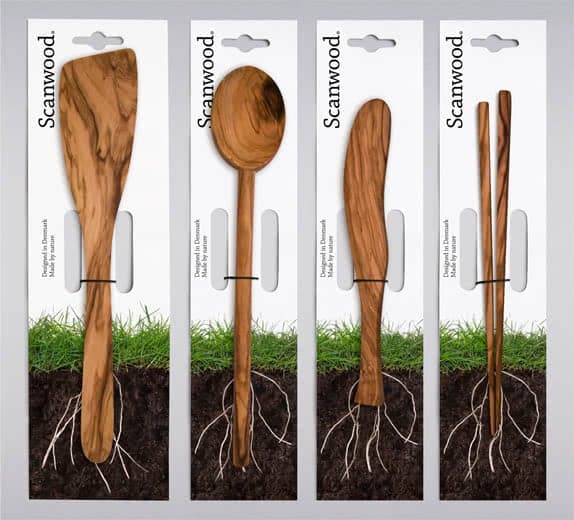 Original Packaging for Wooden Kitchen Utensils