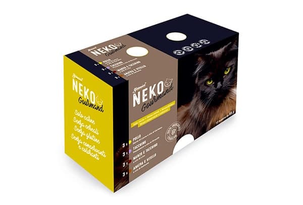 Scatola di cibo per gatti senza glutine