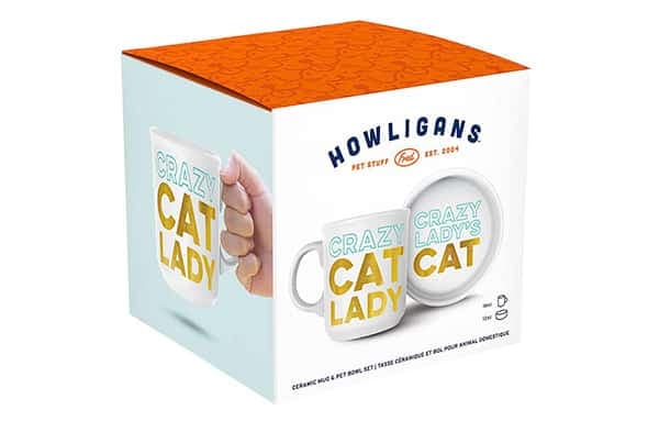 Scatola a fondo automatico con gadget a tema gatti