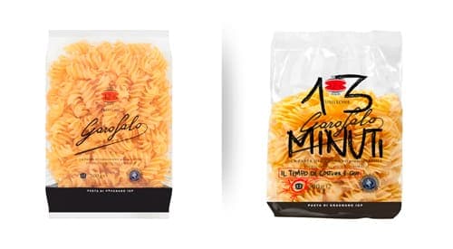 Nuova pasta Garofalo con numeri cubitali