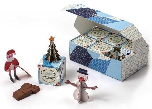Scatola a valigetta con pattern blu per bambini