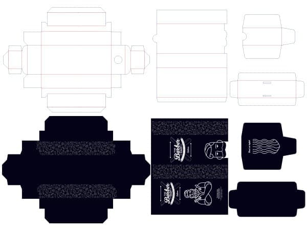 Dieline and graphic design