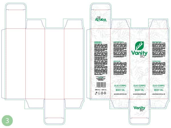 Dielines Body Oil Box