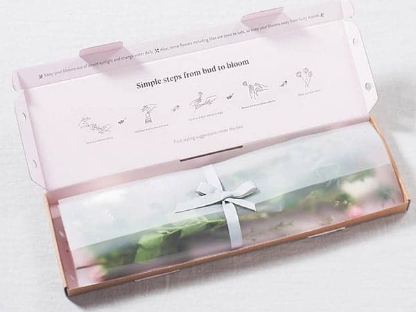 Personalized box with copy on the lid