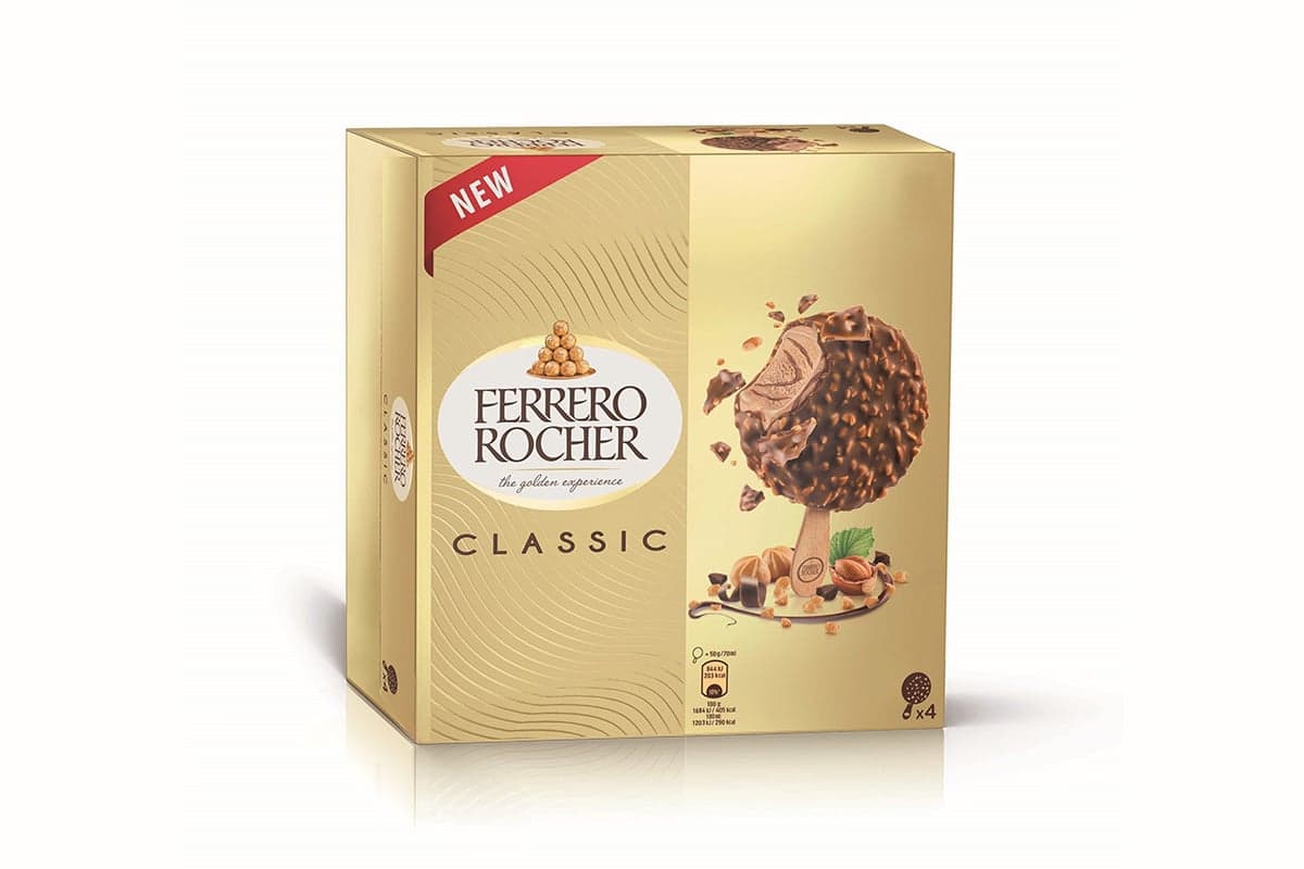 2021 gelato ferrero rocher packaging design oro