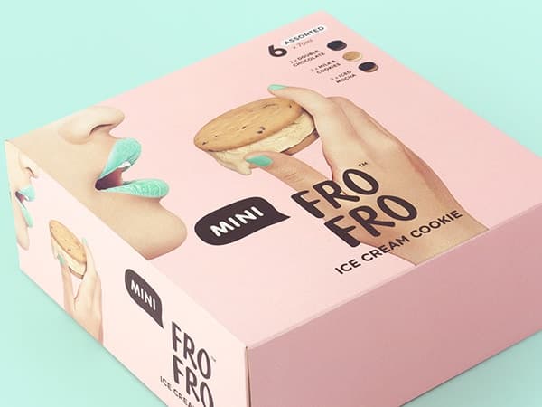 Tuck end box with flaps to glue for ice creams