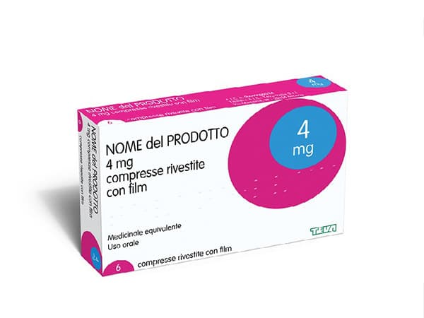 Un mockup dei nuovi posizionamenti delle informazioni su packaging Teva