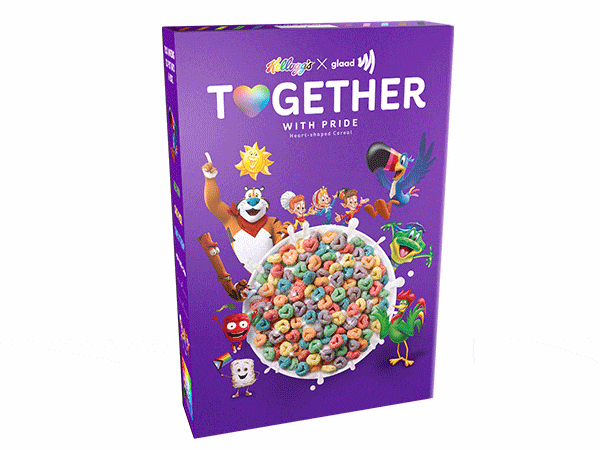Kellog's limited edition packaging for pride