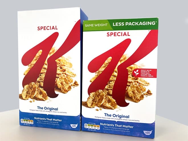 Reduced vintage packaging by Kellog's