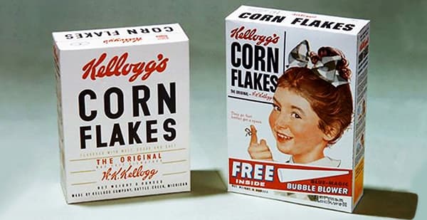 Reduced vintage packaging by Kellog's