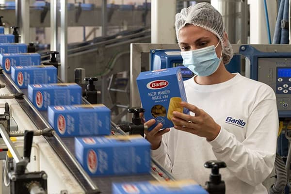 Barilla's pasta packaging line