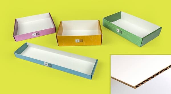 Vassoio automontante e dettaglio dell'ondulato