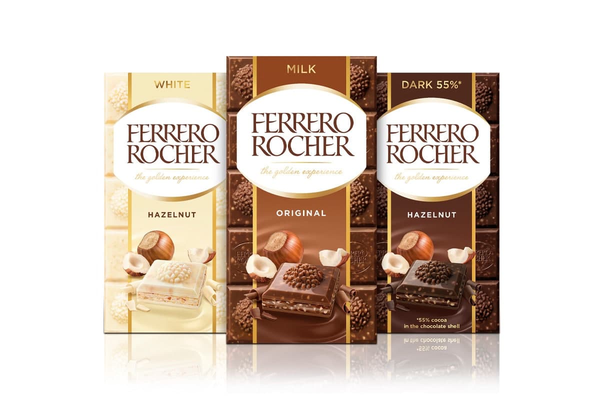 2021 ferrero rocher bars range slim box design