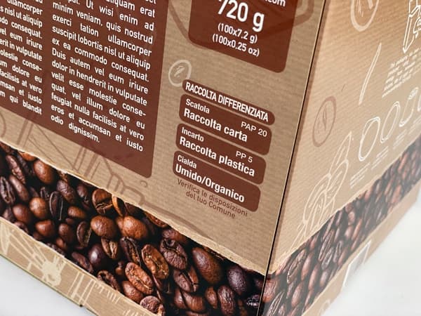 Environmental labelling on the pod container
