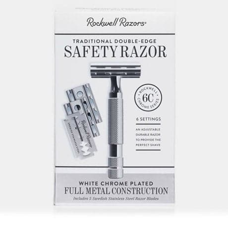 Slim tuck end box for Rockwell razors
